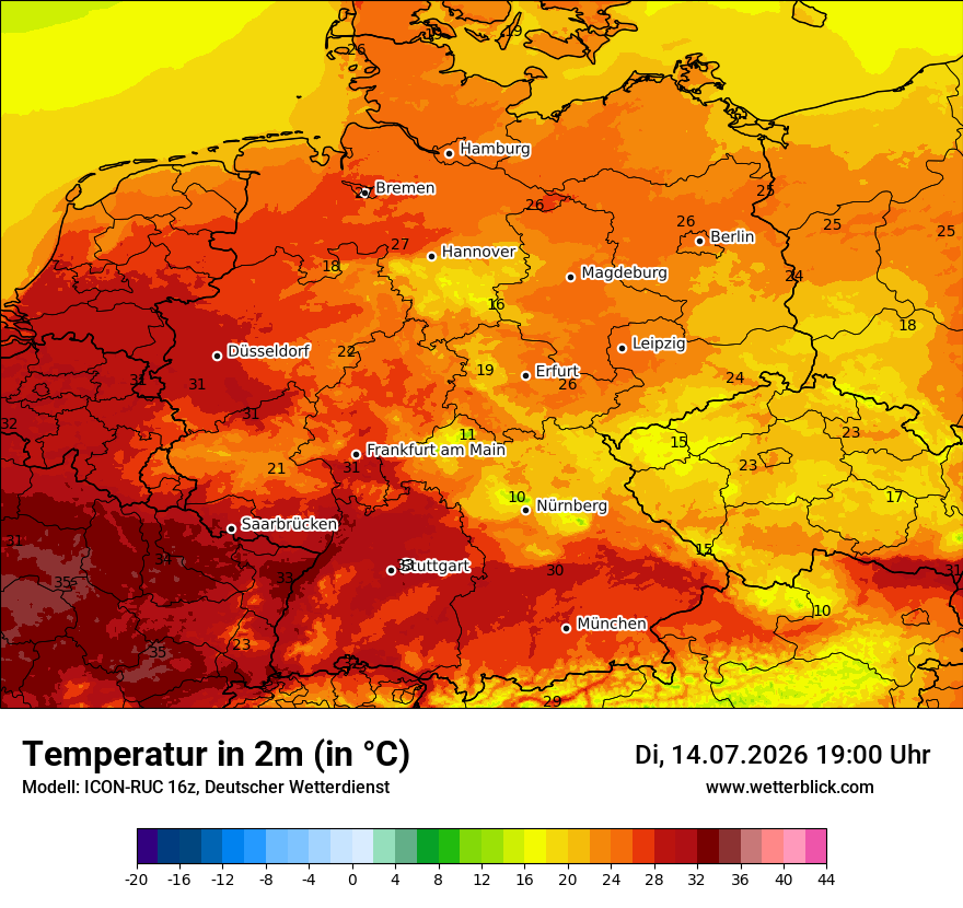 Wetterbild ICON-RUC