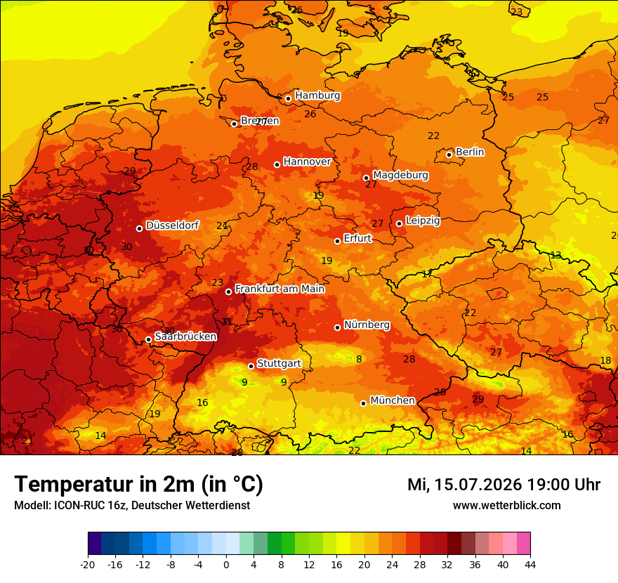Wetterbild ICON-RUC