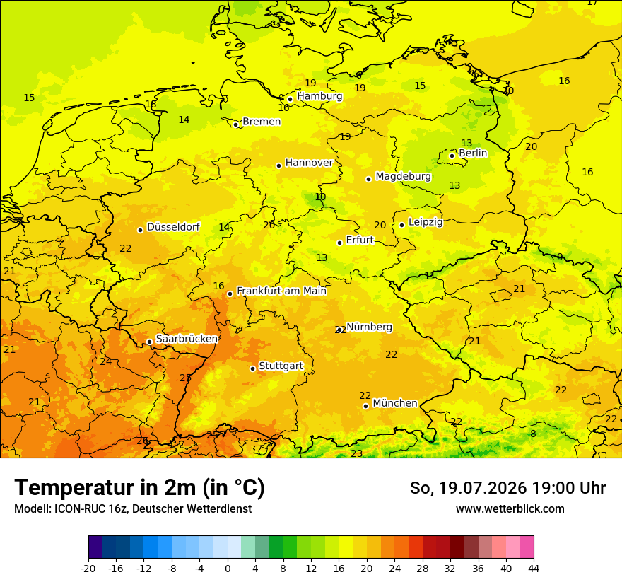 Wetterbild ICON-RUC