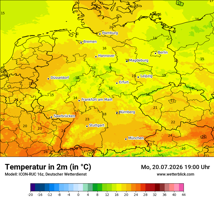 Wetterbild ICON-RUC