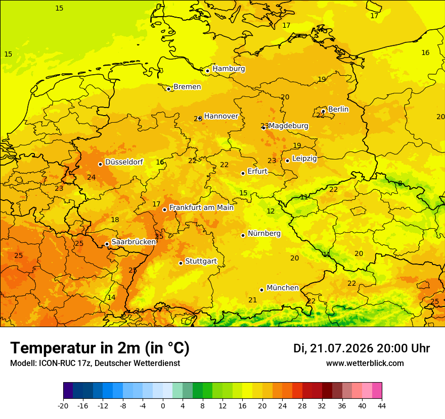 Wetterbild ICON-RUC