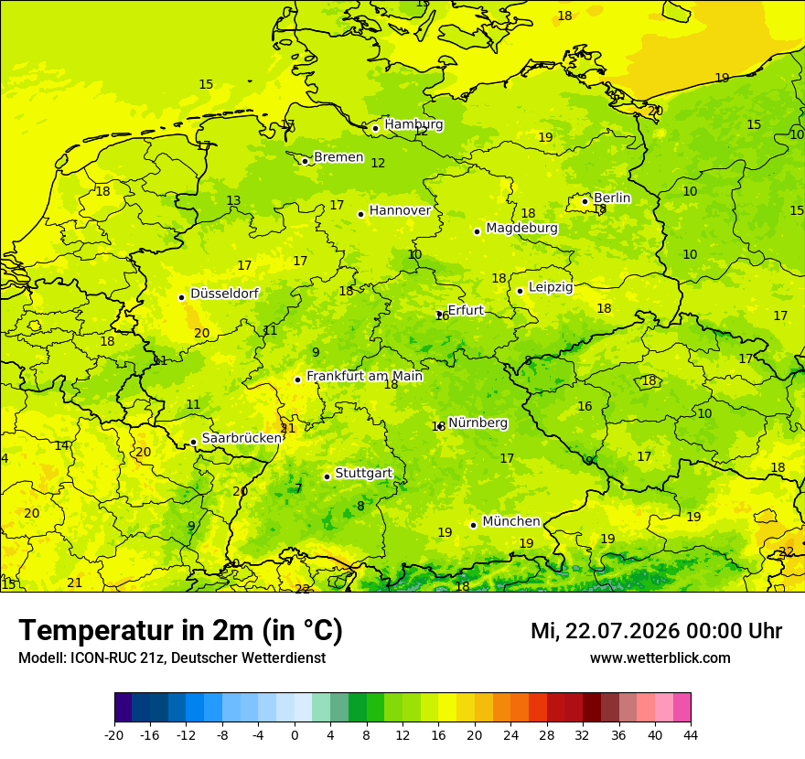 Wetterbild ICON-RUC