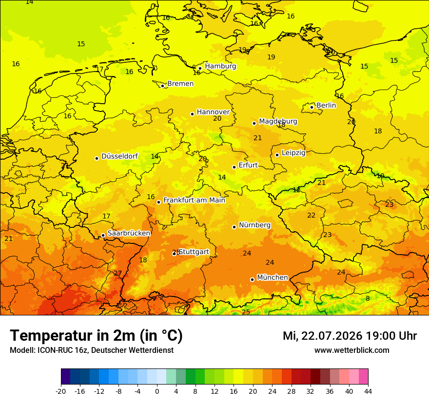 Wetterbild ICON-RUC