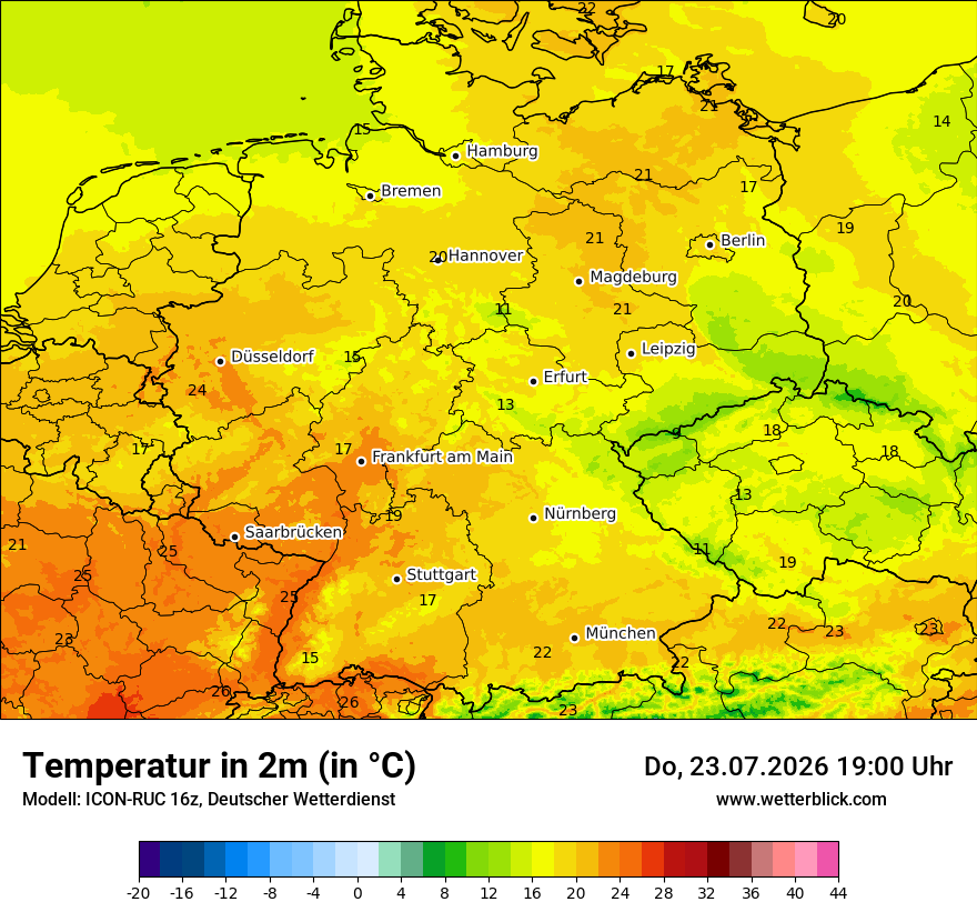 Wetterbild ICON-RUC