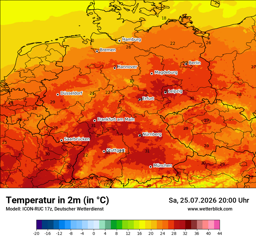 Wetterbild ICON-RUC