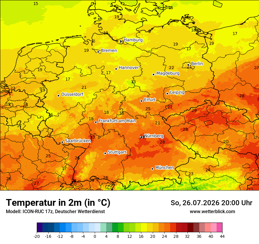 Wetterbild ICON-RUC