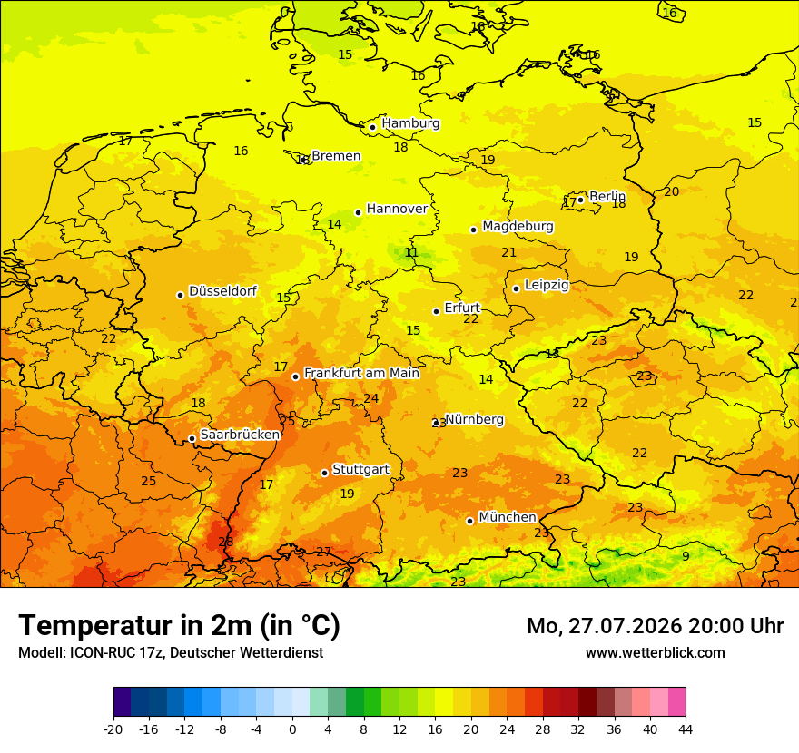 Wetterbild ICON-RUC