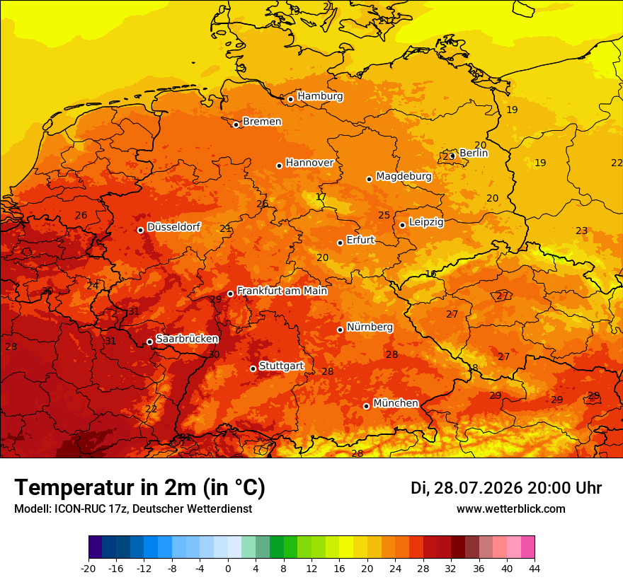 Wetterbild ICON-RUC