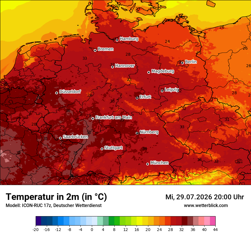 Wetterbild ICON-RUC