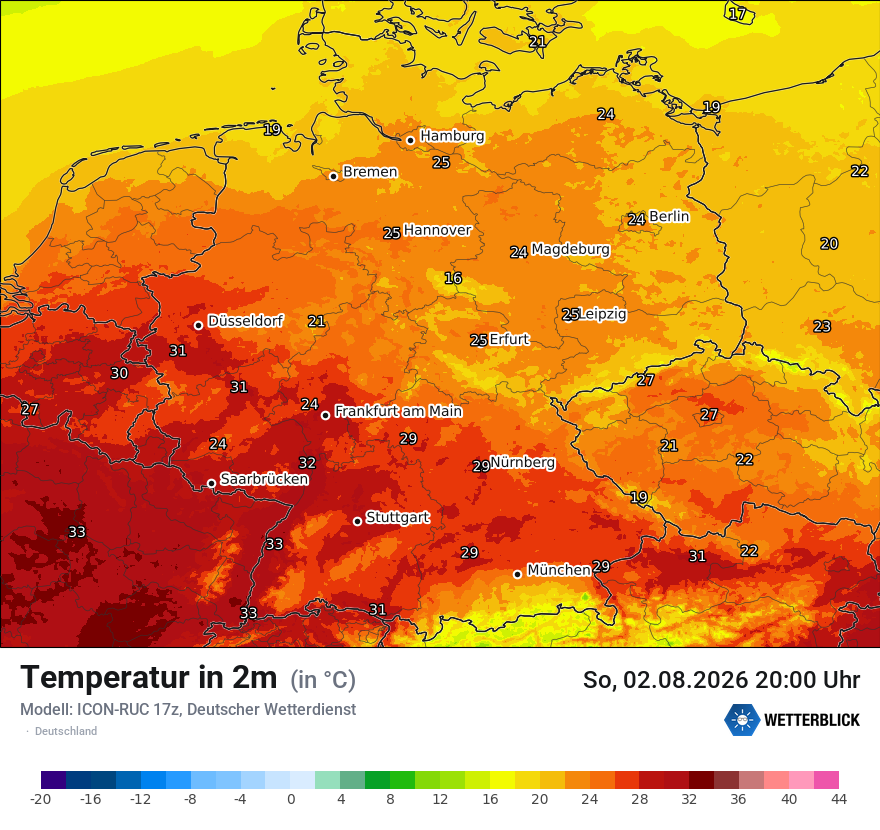 Wetterbild ICON-RUC