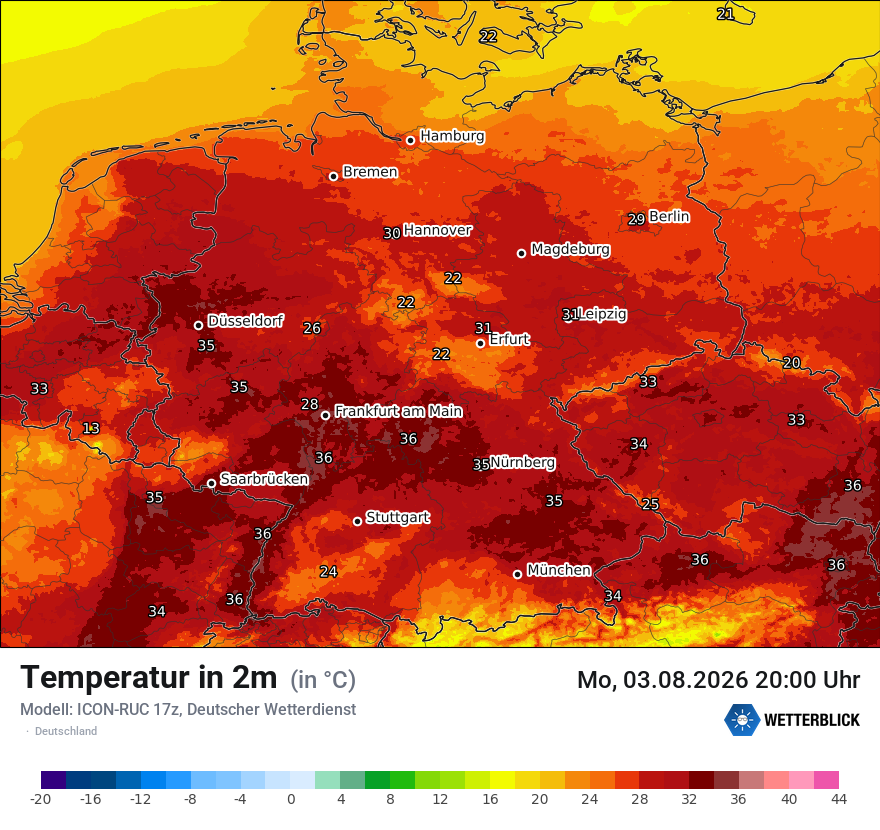 Wetterbild ICON-RUC
