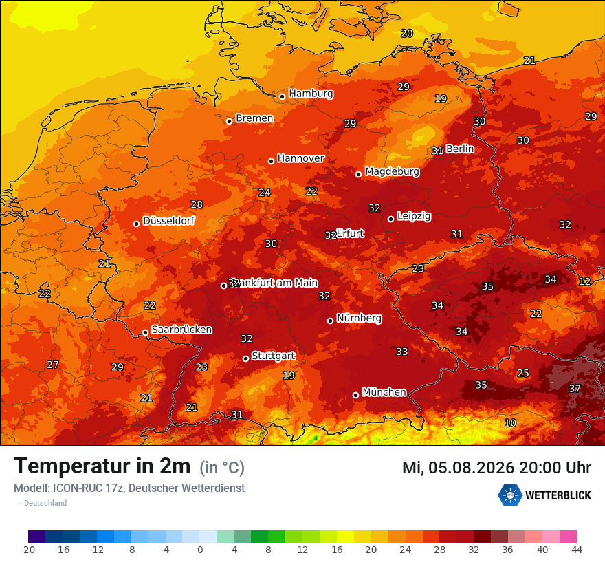 Wetterbild ICON-RUC