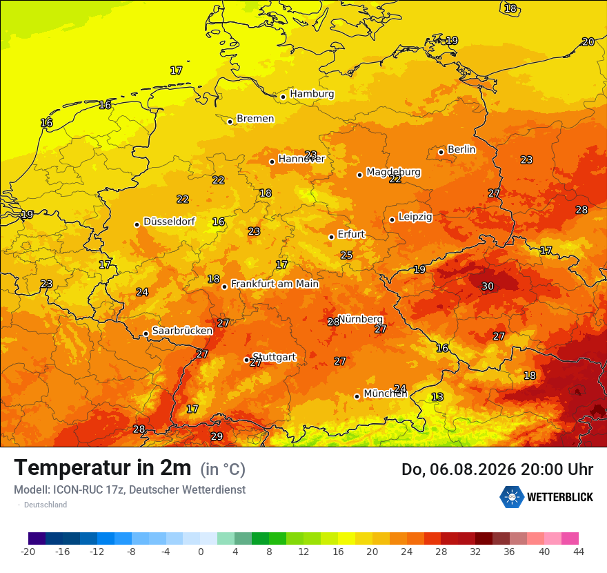 Wetterbild ICON-RUC
