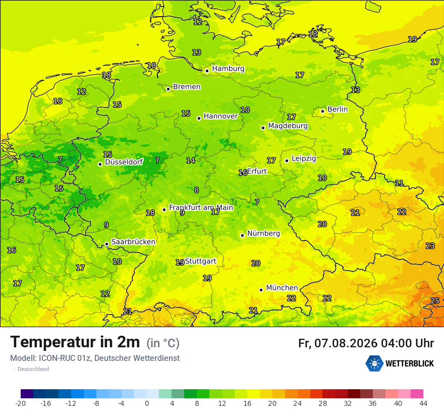 Wetterbild ICON-RUC