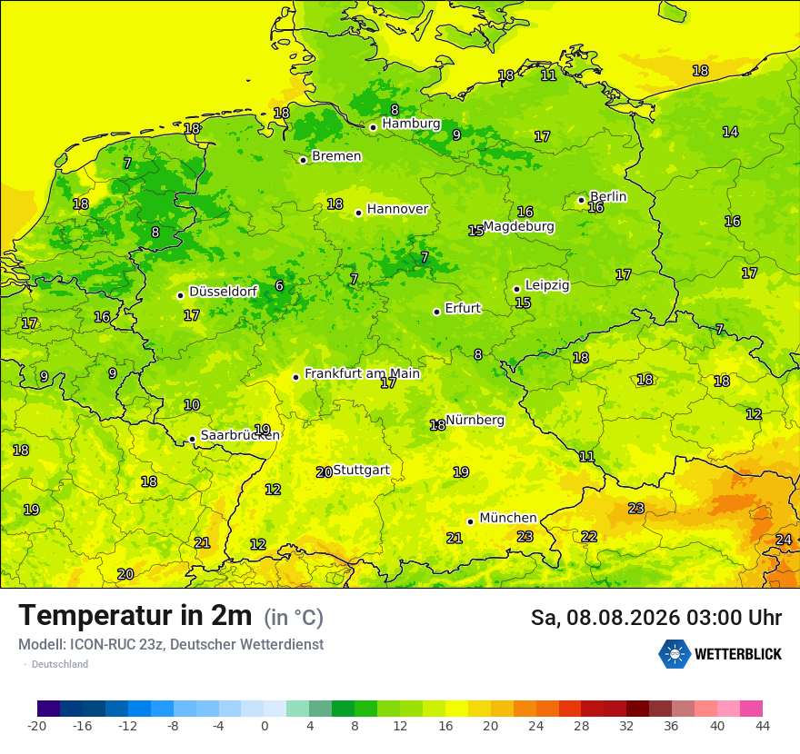 Wetterbild ICON-RUC
