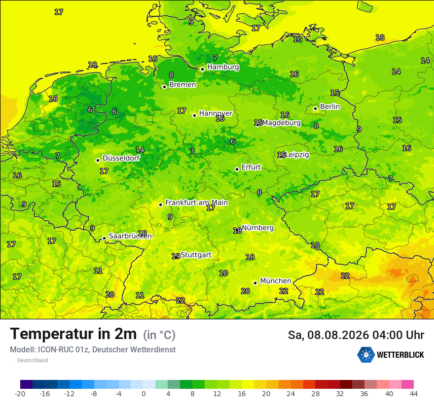 Wetterbild ICON-RUC