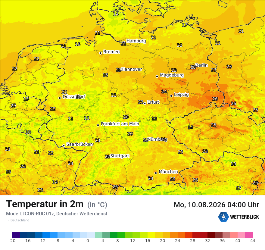 Wetterbild ICON-RUC