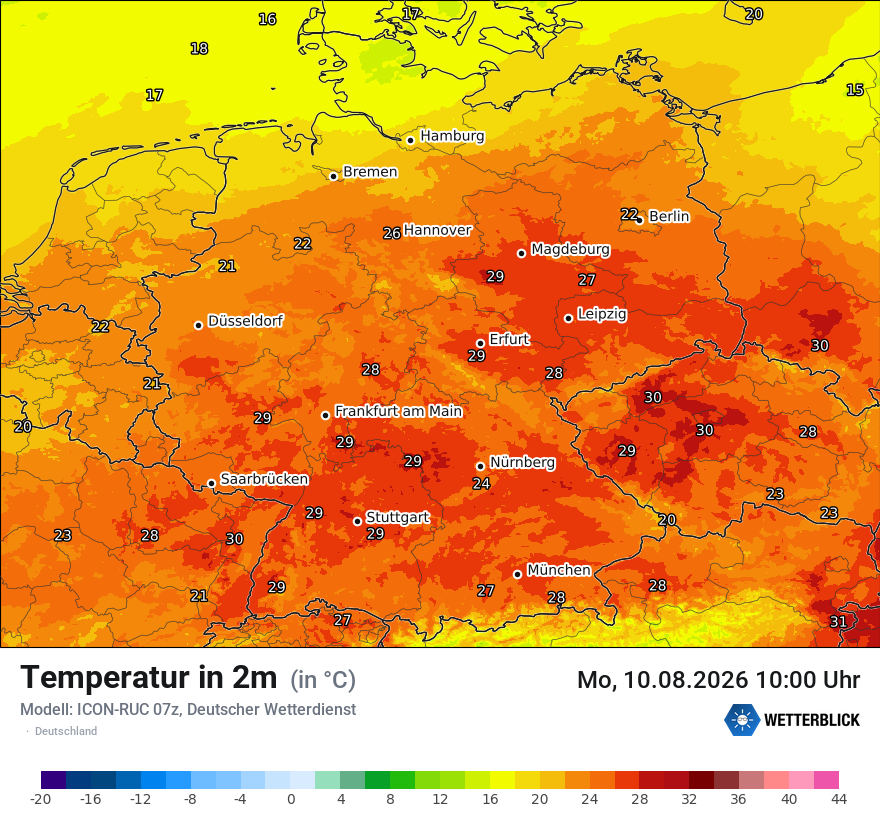 Wetterbild ICON-RUC