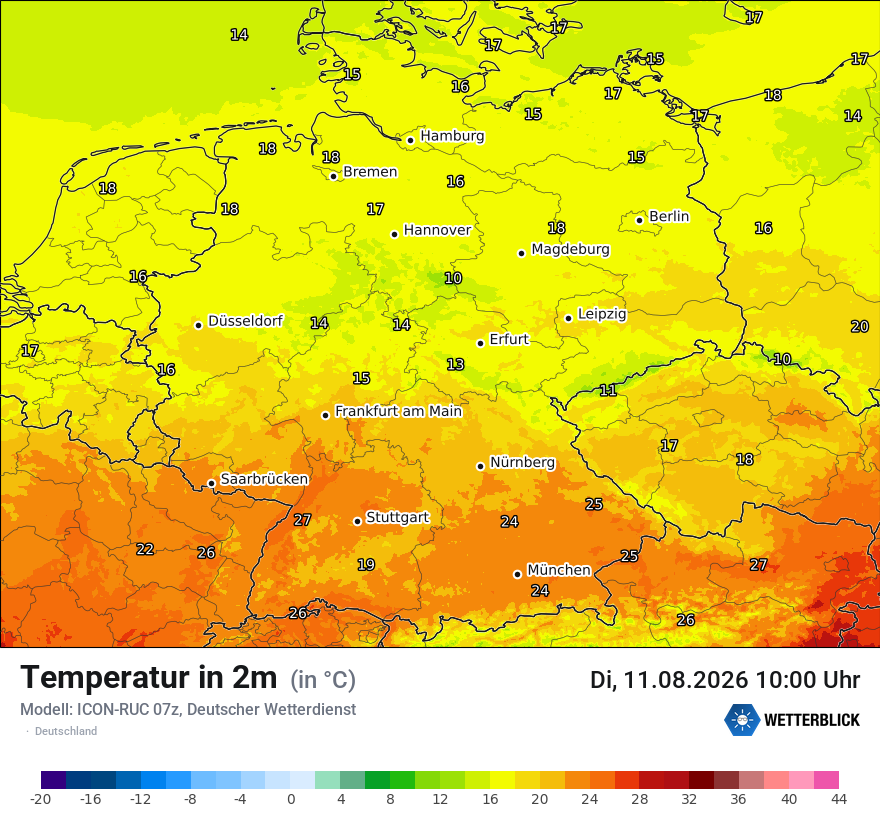 Wetterbild ICON-RUC