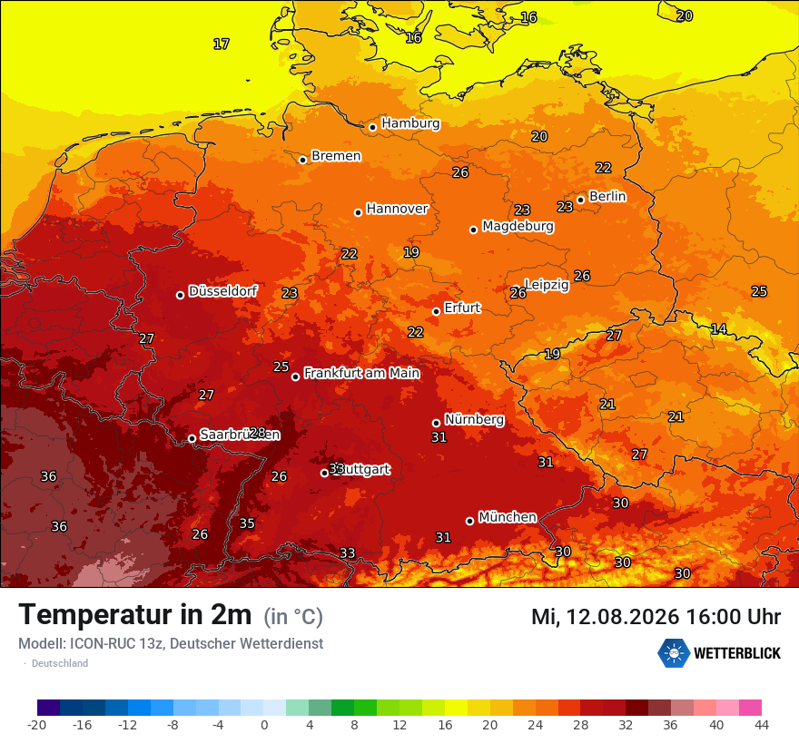 Wetterbild ICON-RUC