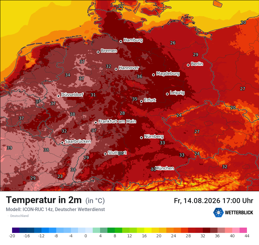 Wetterbild ICON-RUC