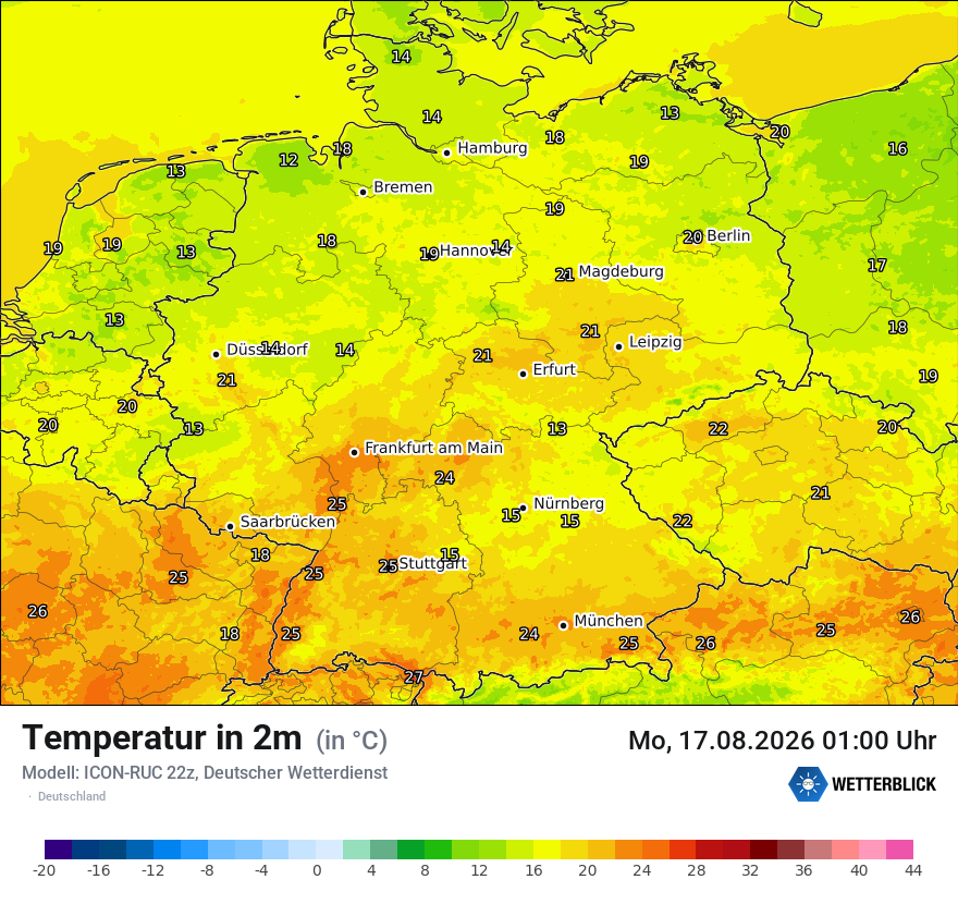 Wetterbild ICON-RUC