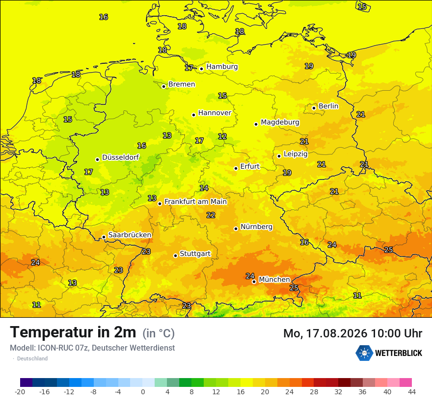 Wetterbild ICON-RUC