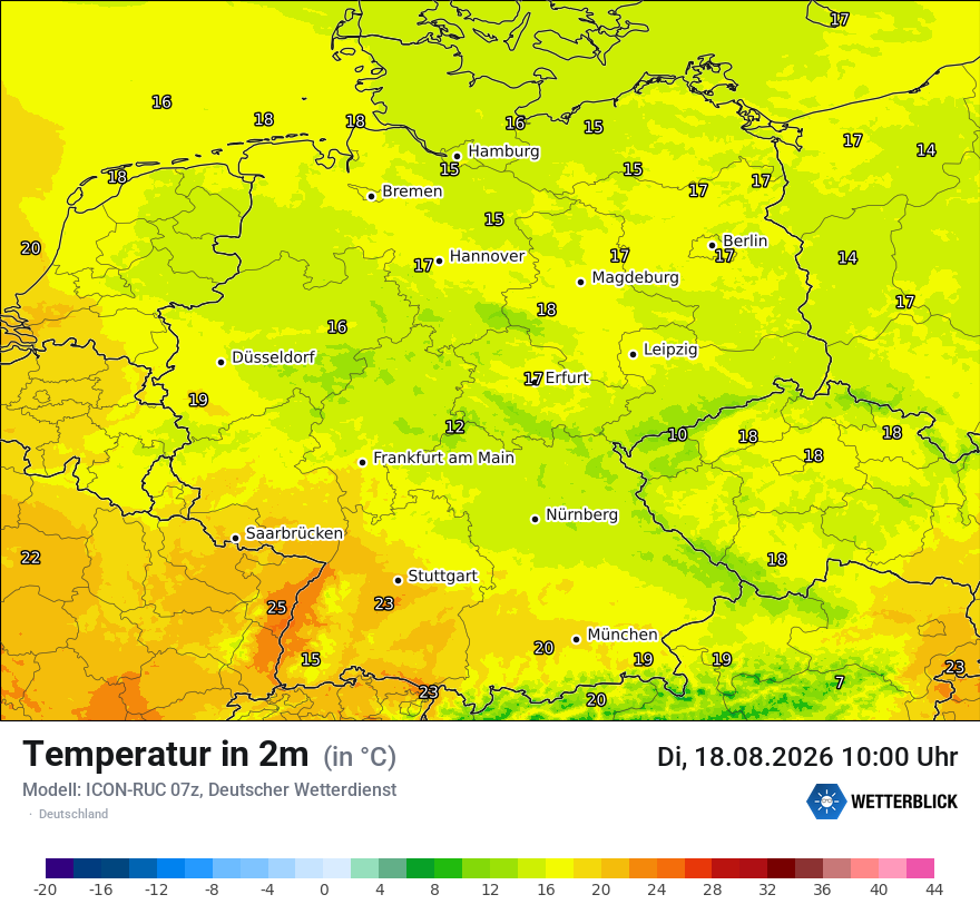 Wetterbild ICON-RUC