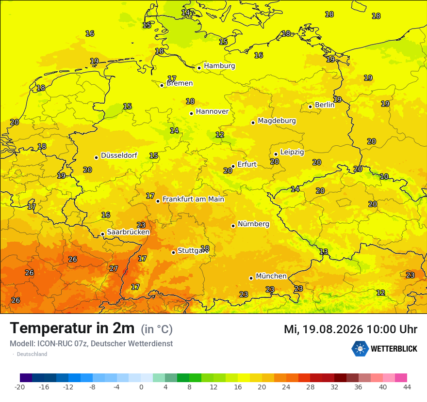Wetterbild ICON-RUC