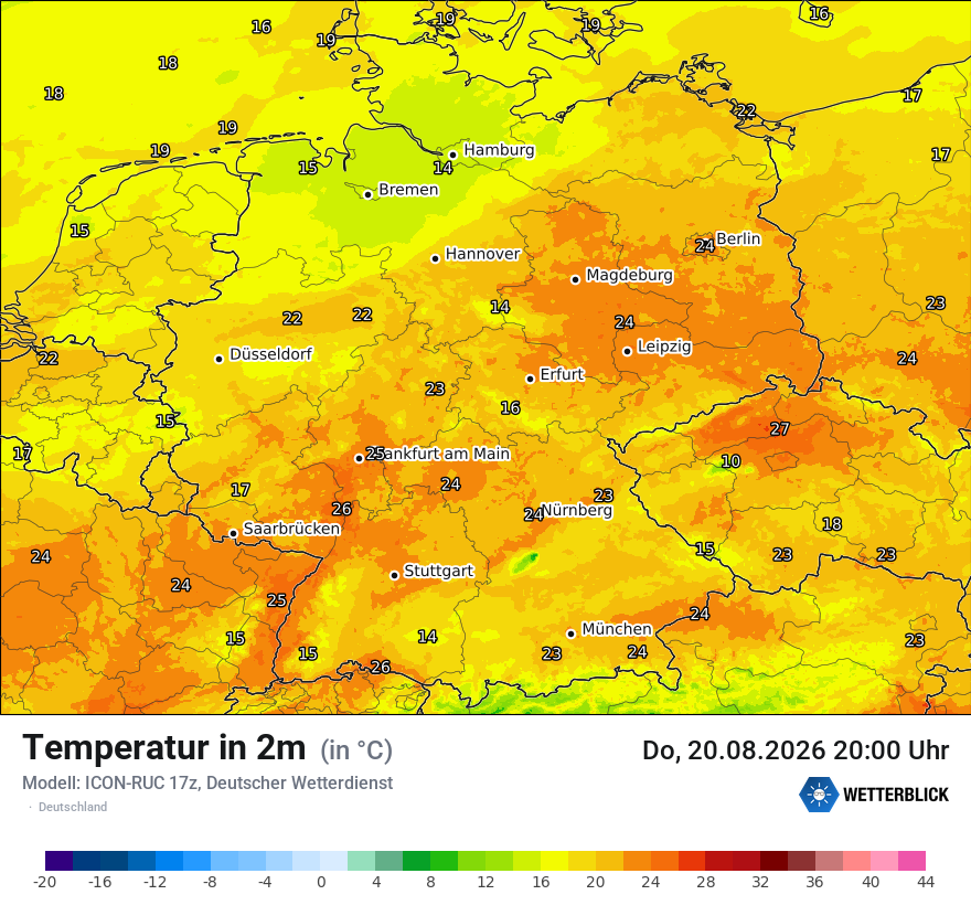 Wetterbild ICON-RUC
