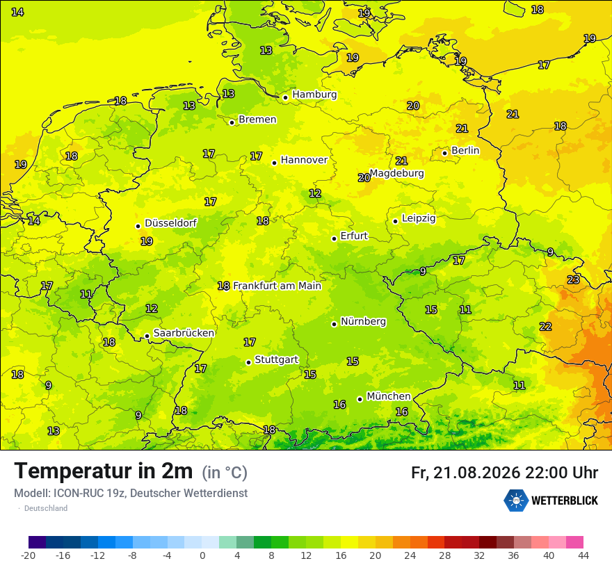 Wetterbild ICON-RUC