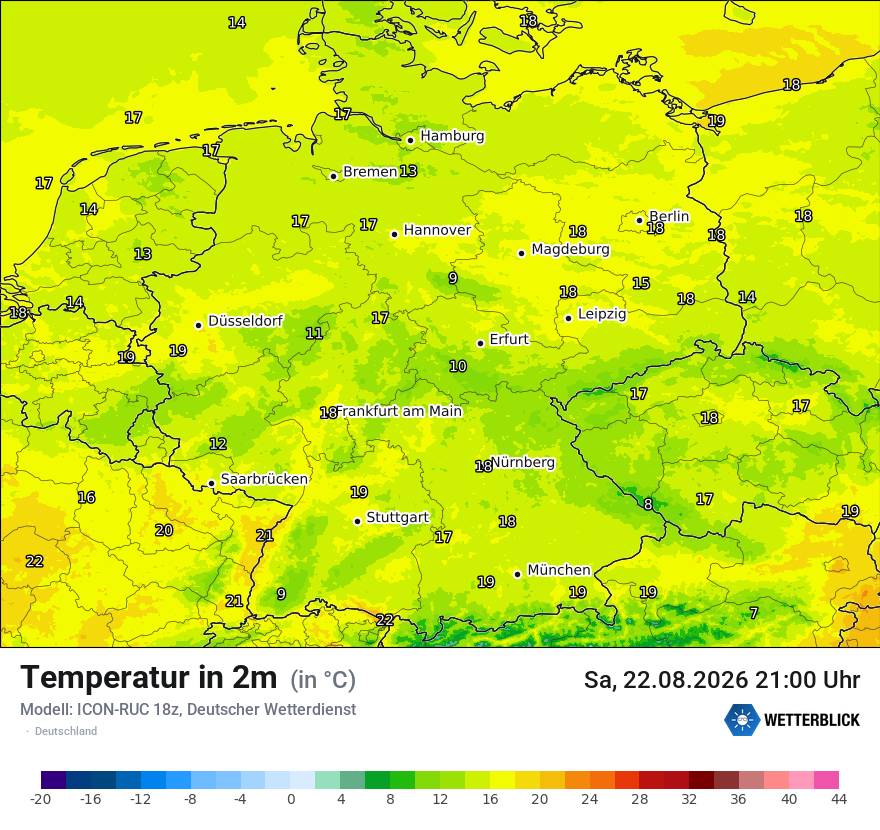Wetterbild ICON-RUC