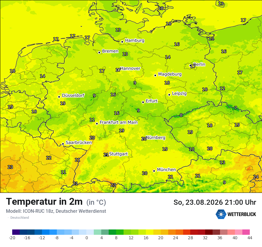 Wetterbild ICON-RUC