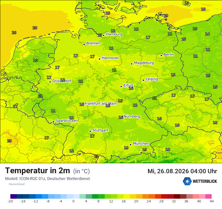 Wetterbild ICON-RUC