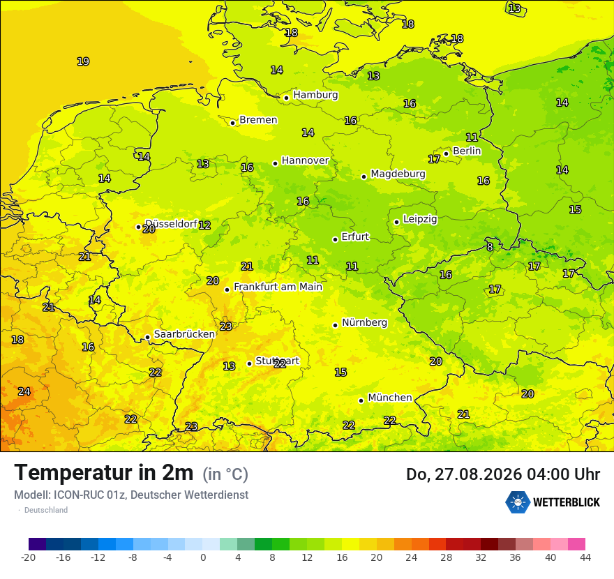 Wetterbild ICON-RUC