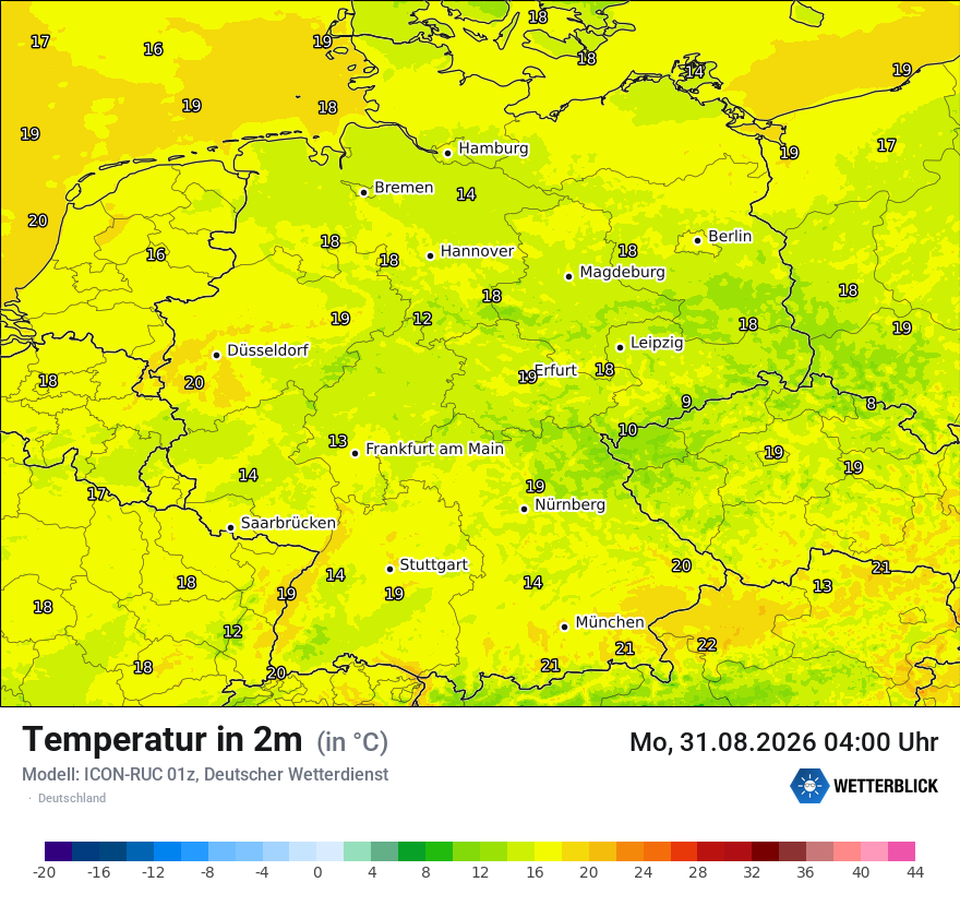 Wetterbild ICON-RUC