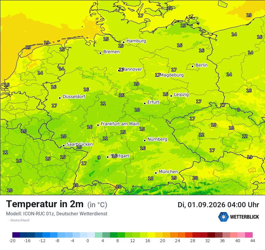 Wetterbild ICON-RUC