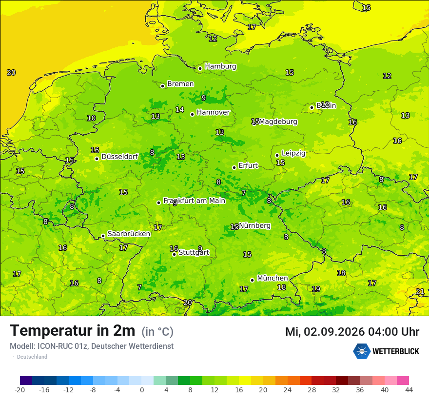 Wetterbild ICON-RUC