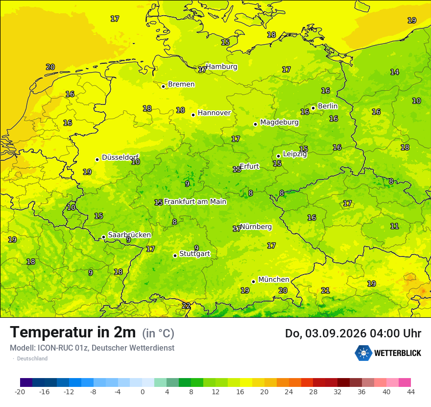 Wetterbild ICON-RUC