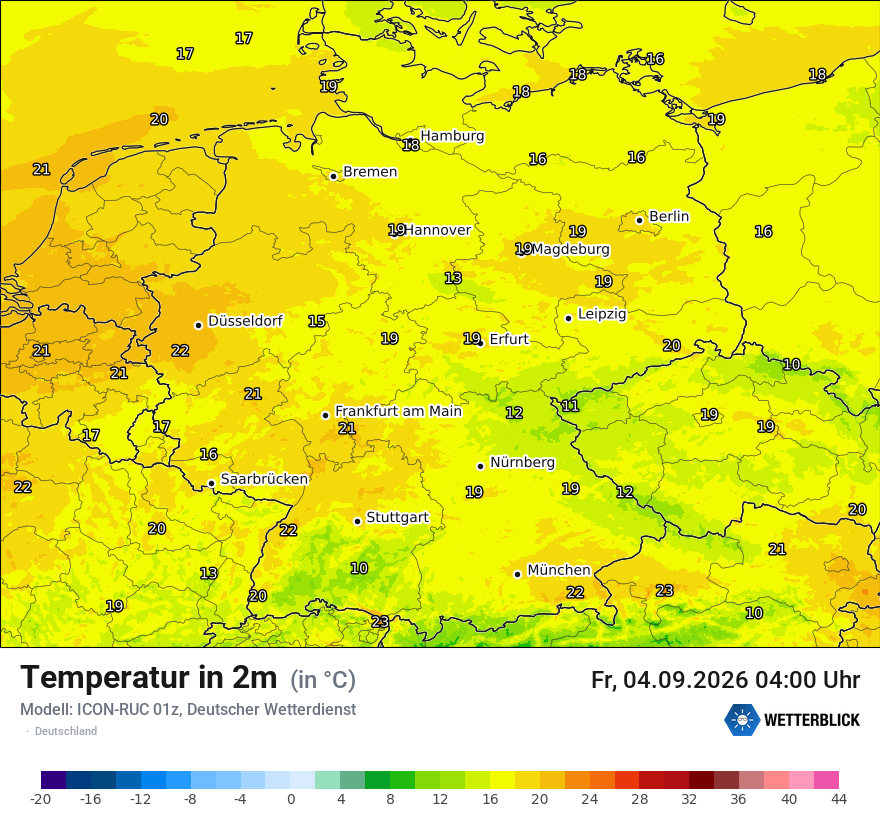 Wetterbild ICON-RUC