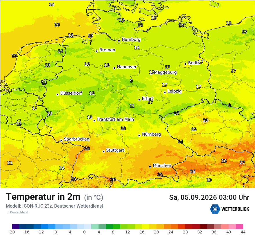 Wetterbild ICON-RUC