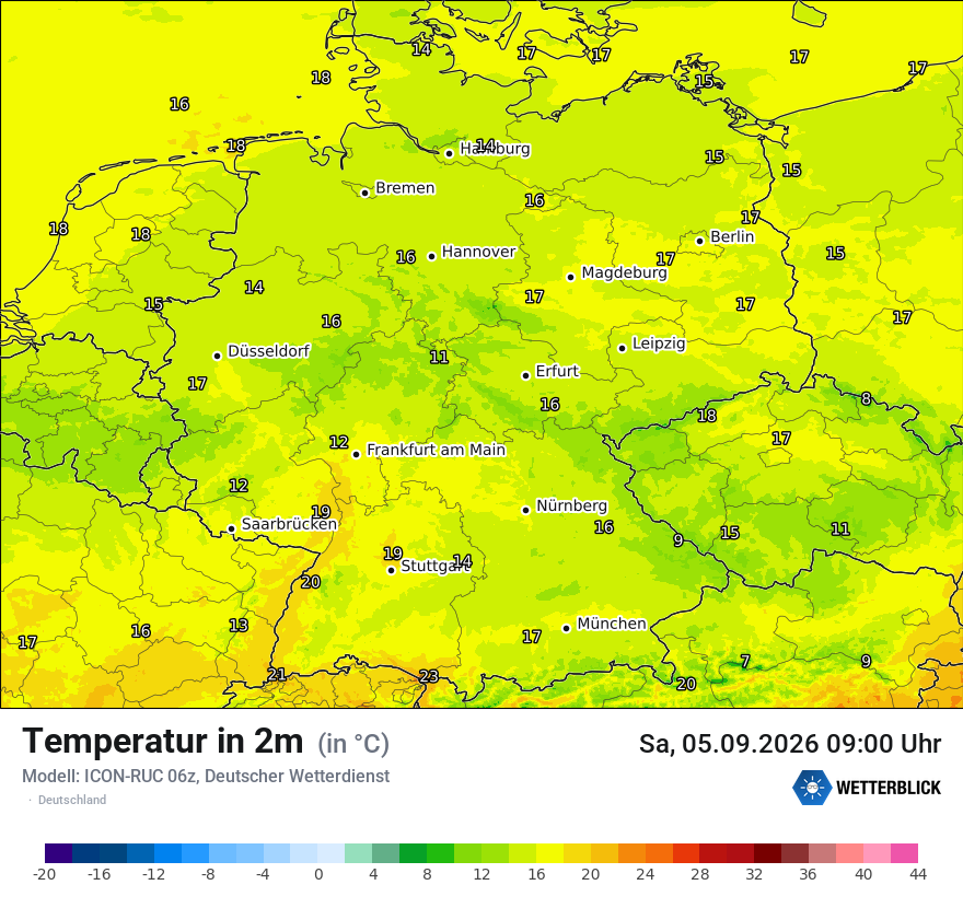 Wetterbild ICON-RUC