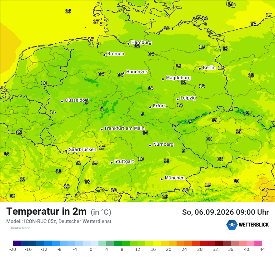 Wetterbild ICON-RUC
