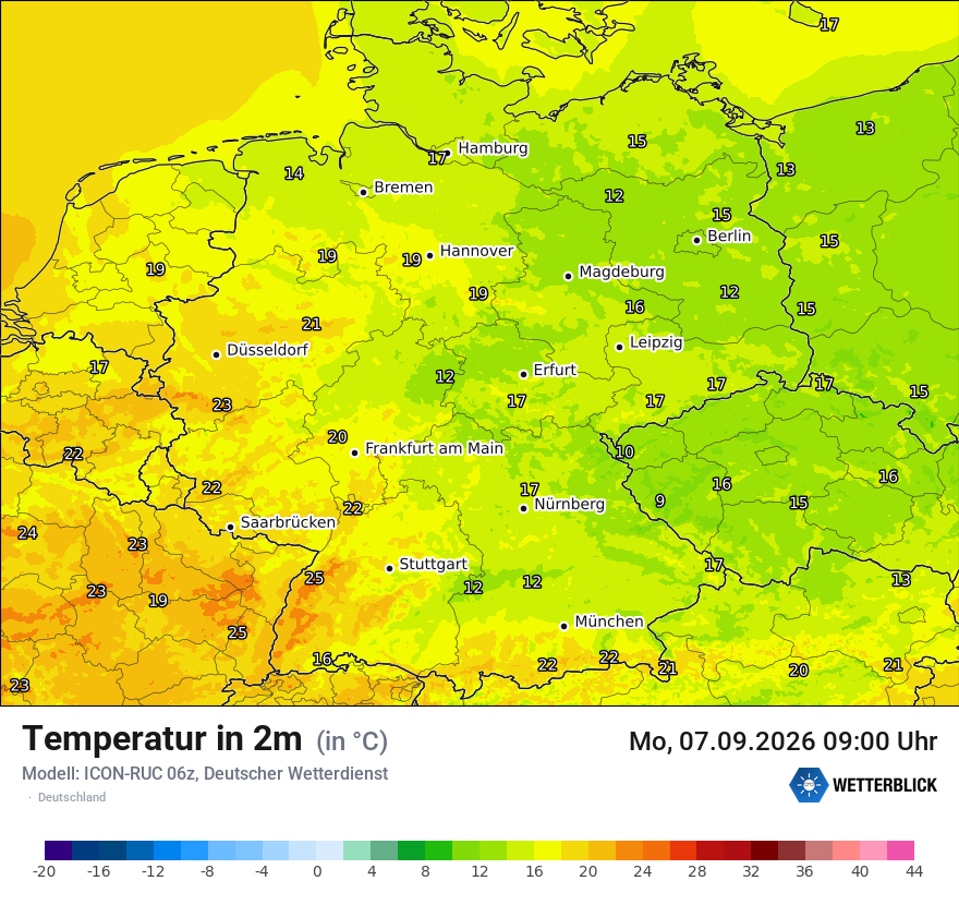 Wetterbild ICON-RUC