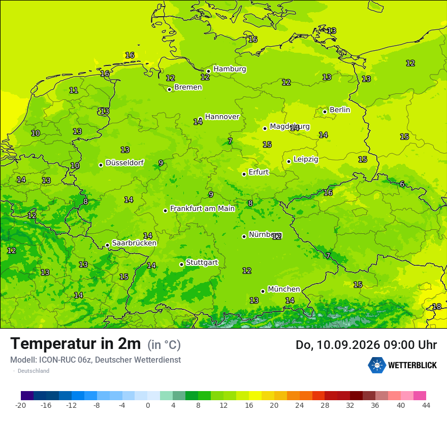Wetterbild ICON-RUC