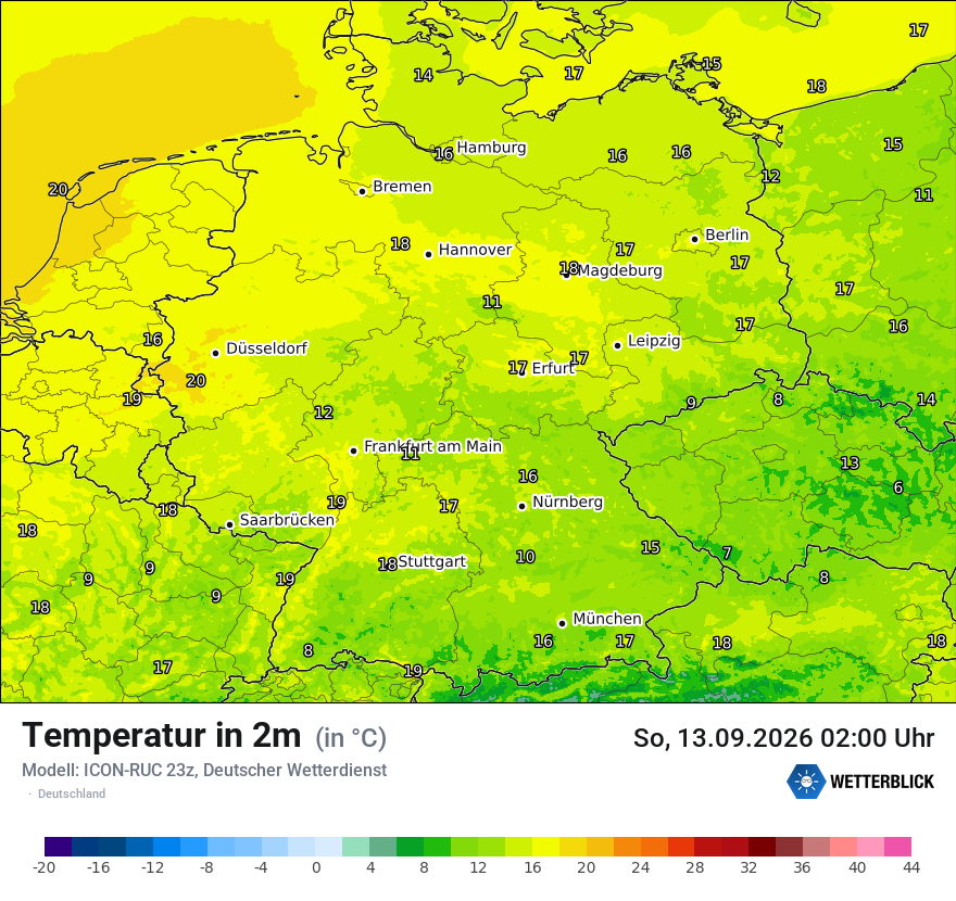 Wetterbild ICON-RUC