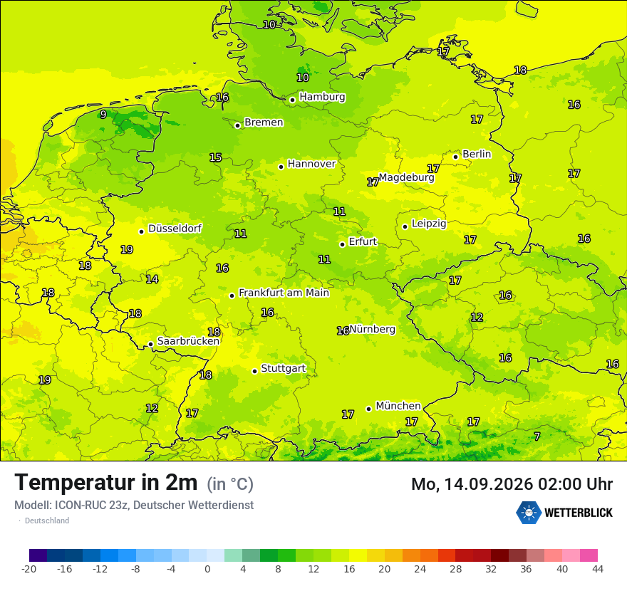 Wetterbild ICON-RUC