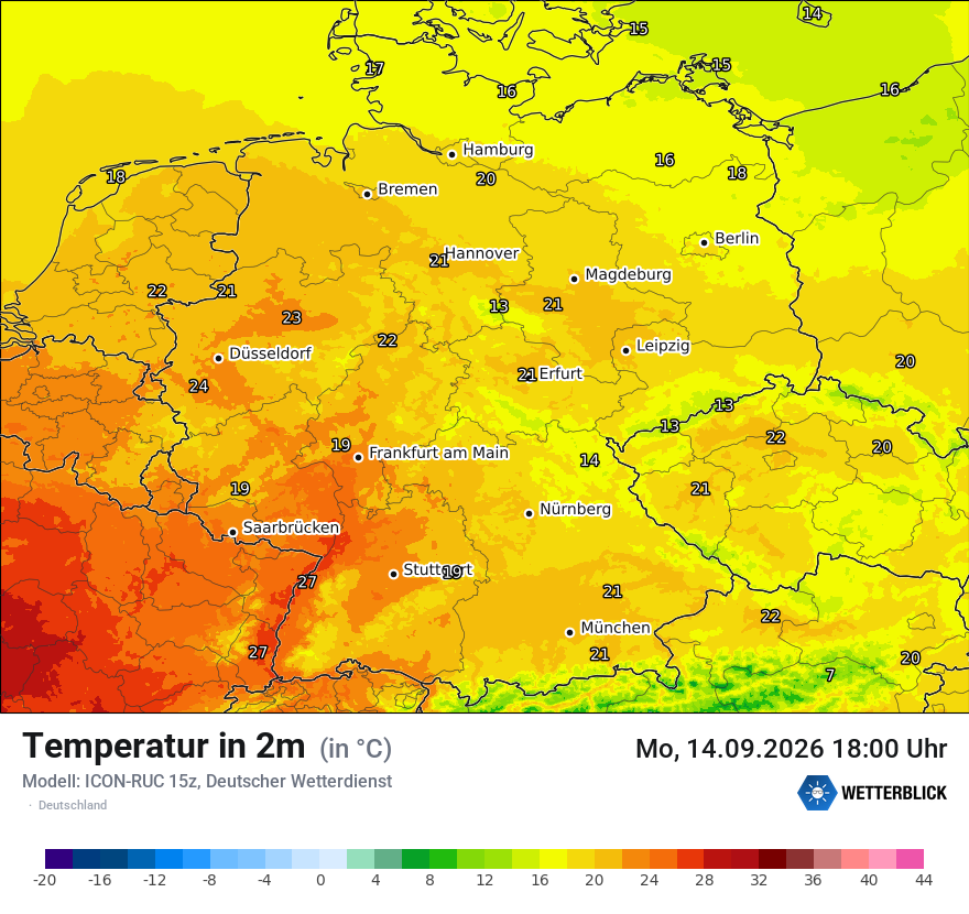 Wetterbild ICON-RUC