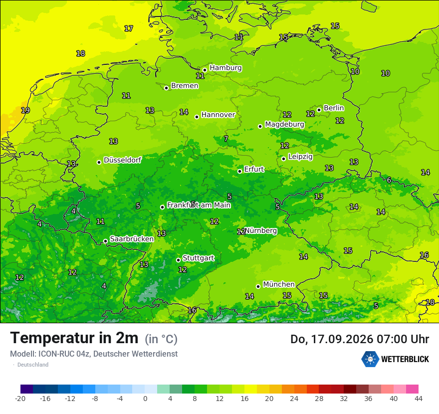 Wetterbild ICON-RUC
