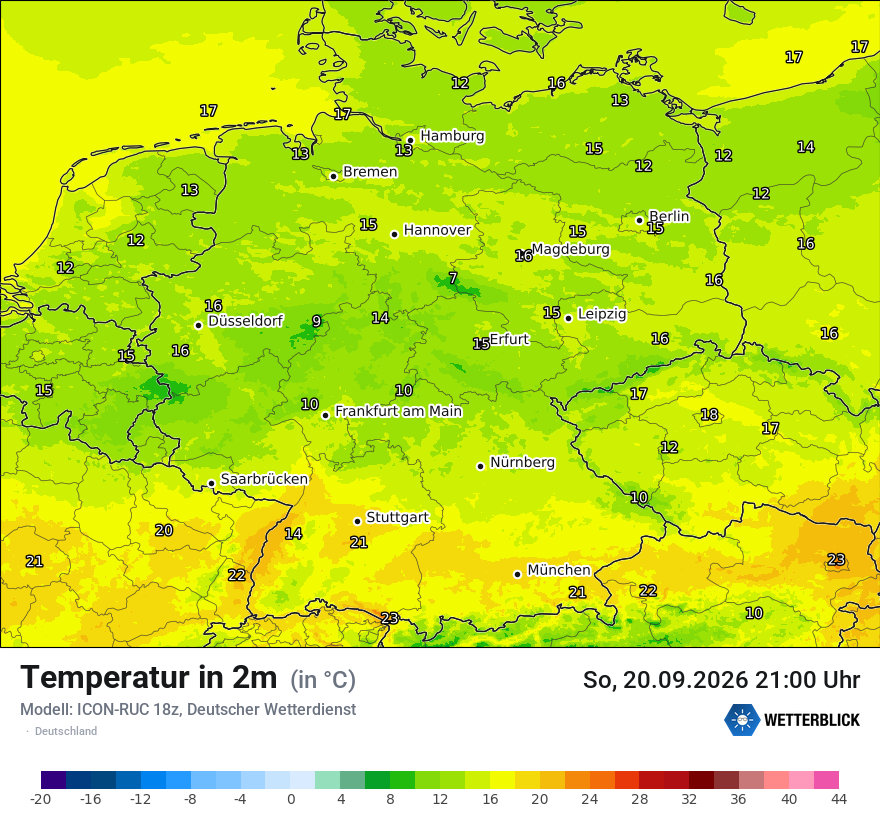 Wetterbild ICON-RUC